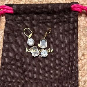 Kate Spade Gold and Clear Crystal Earrings